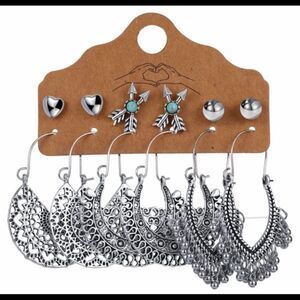 Boho Earring Set, 6 pairs